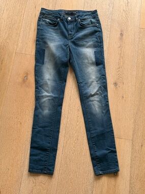 Karen Millen Women's Dark Blue Patchwork Slim Jeans